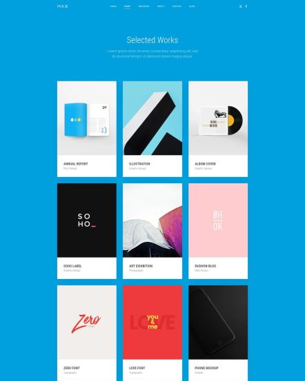 Max Joomla template Portfolio Layout