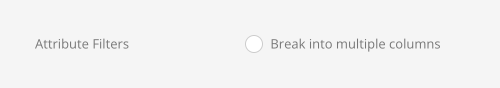 Products filter dropnav options