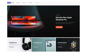 Tech Space White-Orange Style