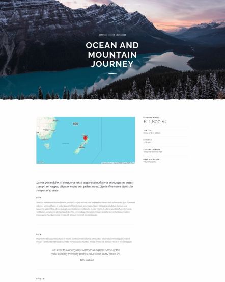 Fjord WordPress theme Destination Post Layout