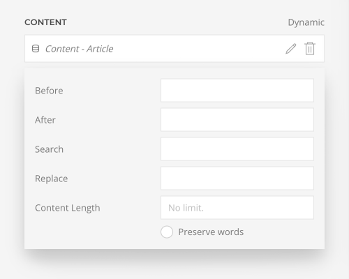 Content length option