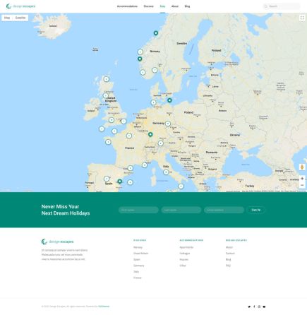 Design Escapes Joomla Template Map Layout