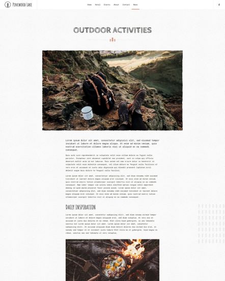 Pinewood Lake Joomla template Post Layout
