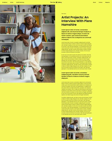 Line Gallery WordPress theme Post Interview Layout