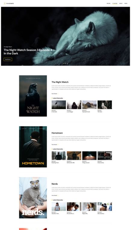 Framerate WordPress Theme Categories Layout