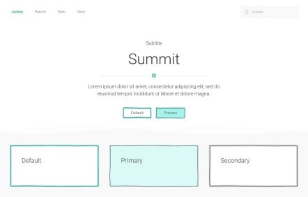 Summit Joomla template UI Elements in White Turquoise Style