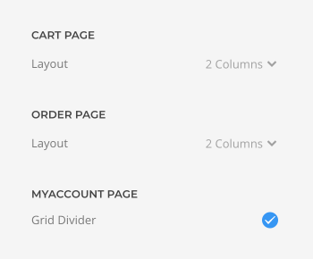 WooCommerce cart and order page