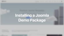 Installing a Joomla Demo Package Documentation Video for Joomla