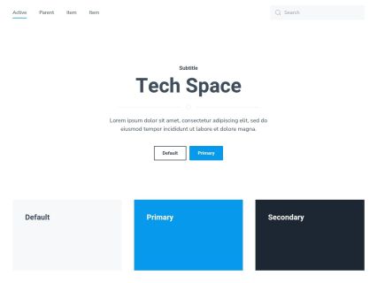 Tech Space WooCommerce Theme White Blue Style