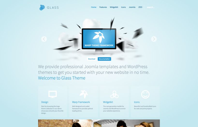 Glass WordPress Theme