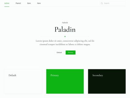 Paladin WordPress Theme Light Green Style