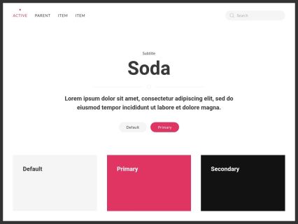 Soda Joomla Template White Pink Style