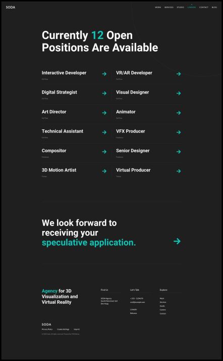 Soda Joomla template Careers Layout