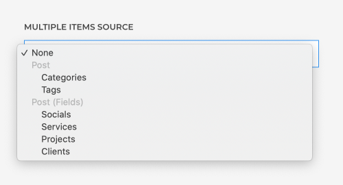 Custom fields with multiple items