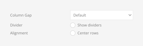 Panel slider gap and dividers