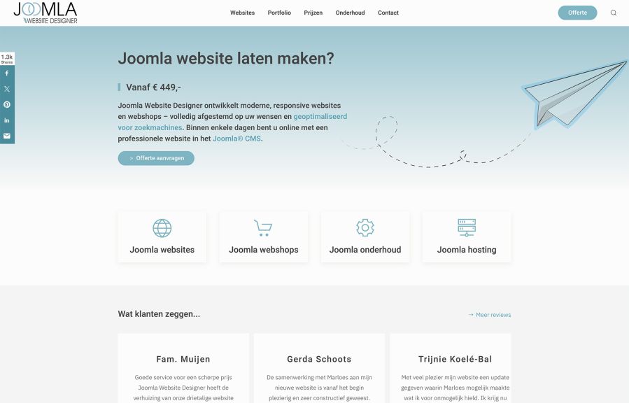 Joomla Website Designer Work Example