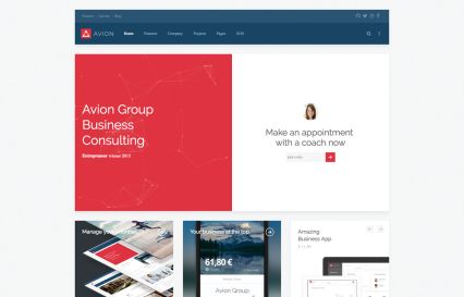 Avion WordPress Theme Red Style