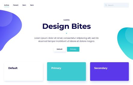 Design Bites Joomla template UI Elements in White Turquoise Style