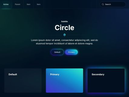 Circle Joomla Template Dark Turquoise Style