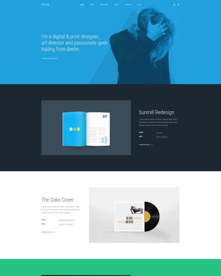 Max Joomla template Home Layout