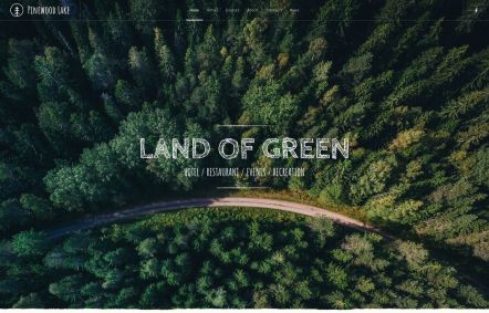 Pinewood Lake Joomla template Home Page in Light Orange Style