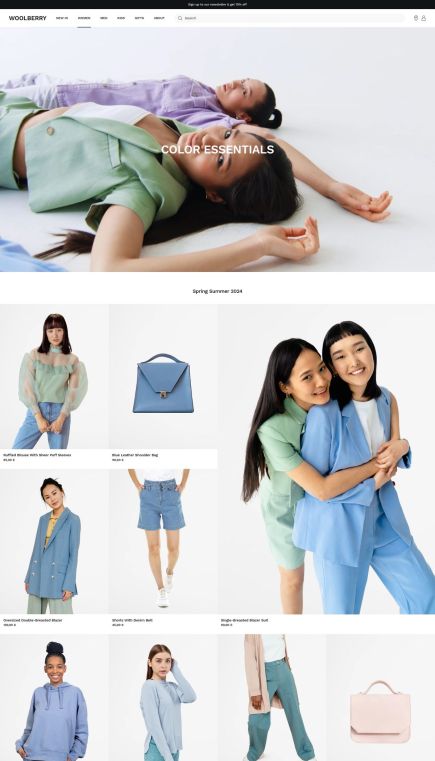 Woolberry WordPress Theme Index Layout