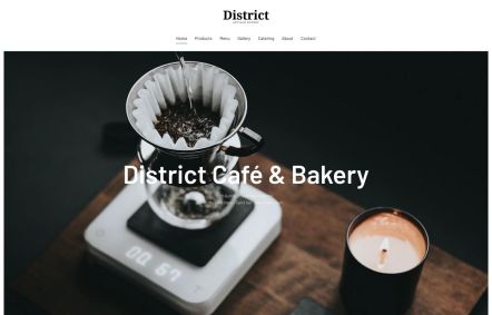District Joomla template Home Page in White Black Style