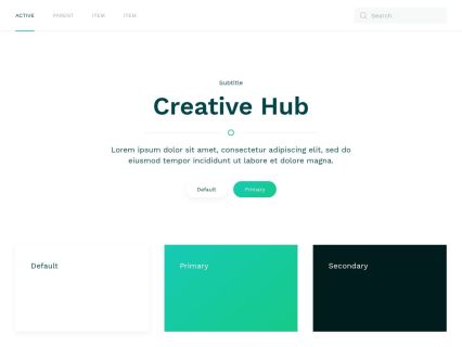 Creative Hub Joomla Template White Green Style
