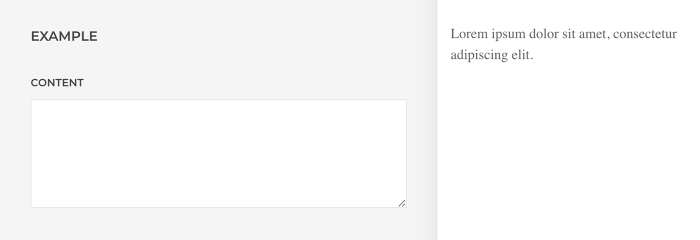 Field with placeholder