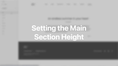 Main Section Documentation Video for Joomla