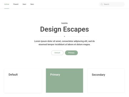 Design Escapes Joomla Template White Green Style