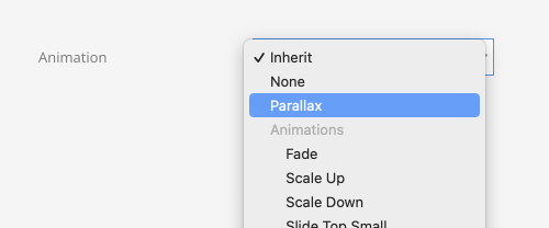 Parallax option