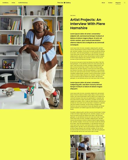 Line Gallery WordPress theme Post Interview Layout
