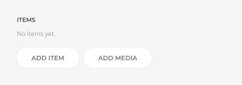 Content items with add media button