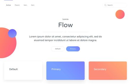 Flow Joomla template UI Elements in White Lightblue Style