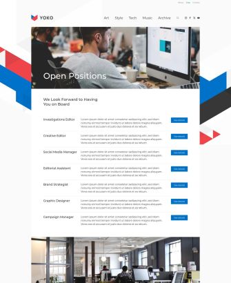 Jobs Layout