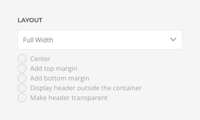 Layout setting full width