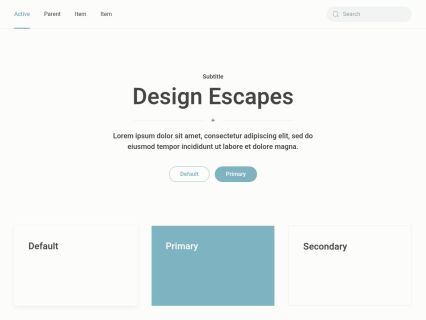 Design Escapes Joomla Template Light Blue Style