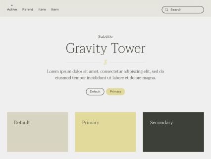 Gravity Tower WordPress Theme Light Yellow Style