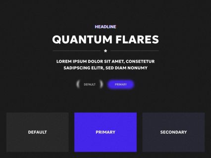 Quantum Flares Joomla Template Black Blue Style