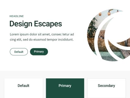 Design Escapes WordPress Theme White Darkgreen Style