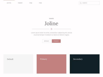 Joline Joomla Template Light Pink Style