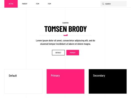 Tomsen Brody Joomla Template White Pink Style