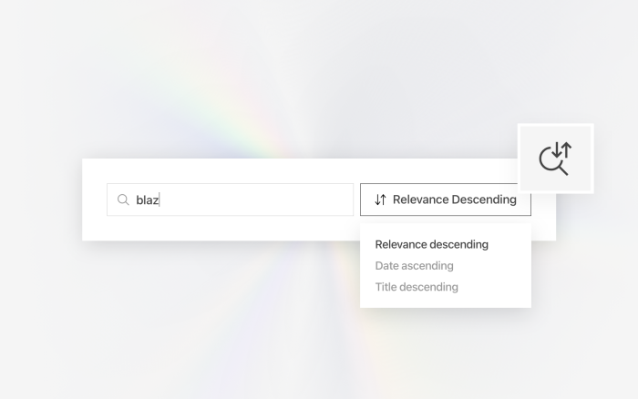 Joomla search ordering element