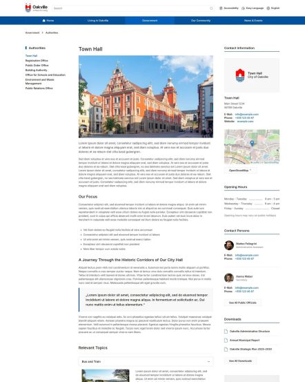 Oakville Joomla template Authority Post Layout