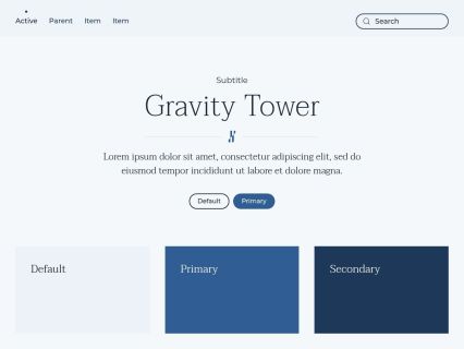 Gravity Tower WordPress Theme Light Blue Style