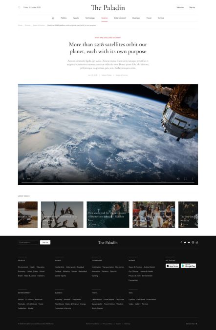 Paladin Joomla template Post Video Layout