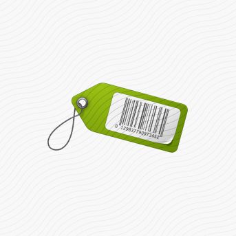 Tag Green Barcode Icon