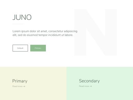 Juno WordPress Theme White Green Style