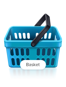Shopping Basket Blue Empty Icon